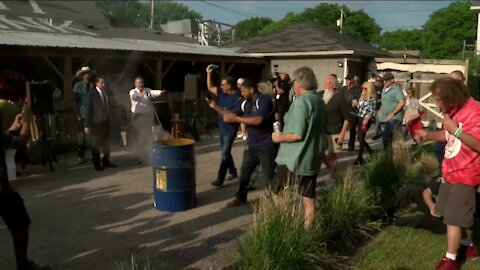 Mask-burning rally held in Milwaukee