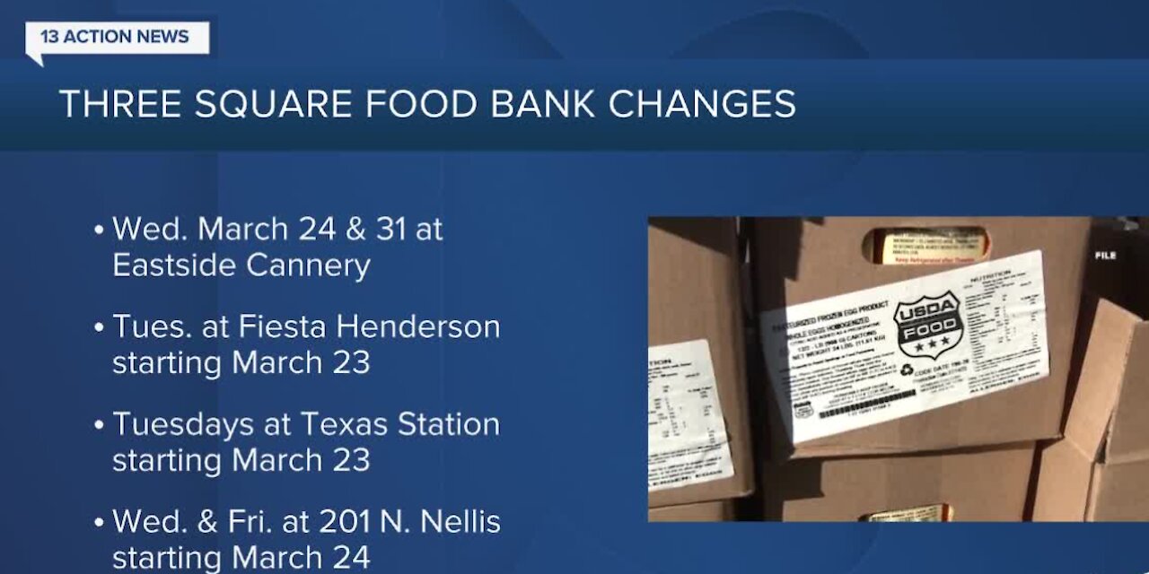 Three Square Food Bank announces changes to food distribution sites