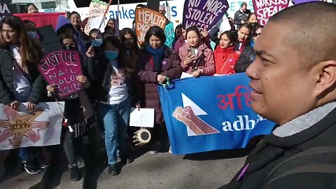 The Nail Salon Worker March in Bryant Park to union square 3/29/23 @CentralLaborNYC @NYSAFLCIO