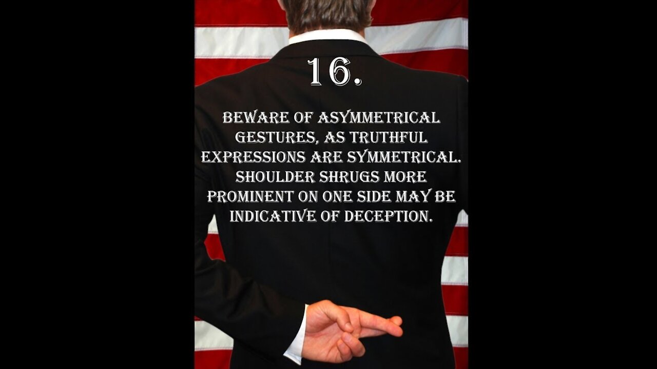 Deception Tip 16 - Symmetrical Gestures - How To Read Body Language