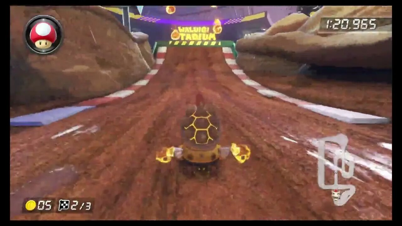 Mario Kart 8 Deluxe DLC Wave 4 Time Trials - GCN Waluigi Stadium (150cc) - 2:07.821