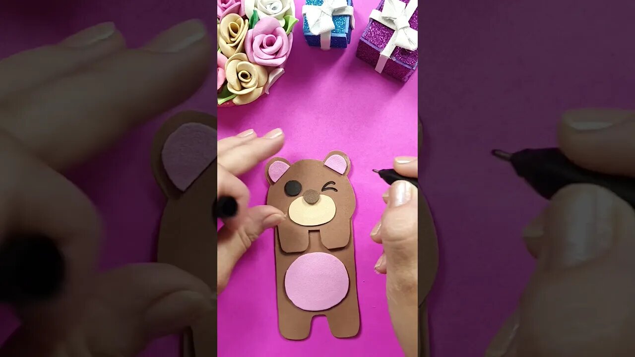 DIY - How to Make a Cute Kawaii Bear Bookmark