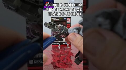 Transformers Megatron Gamer Edition- Extração pino do joelho #transformers #hasbro #takaratomy