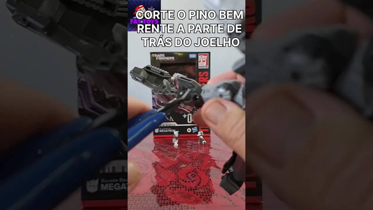 Transformers Megatron Gamer Edition- Extração pino do joelho #transformers #hasbro #takaratomy