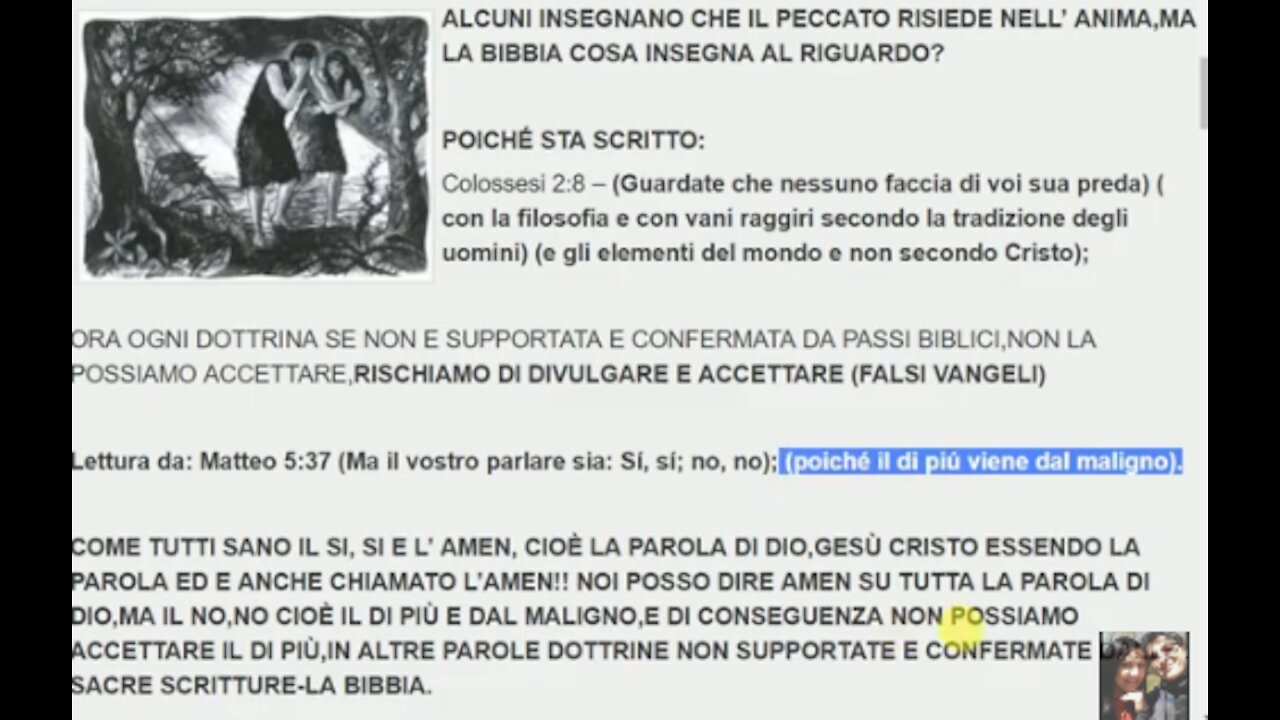 🔵 Dove risiede il peccato nell'uomo?