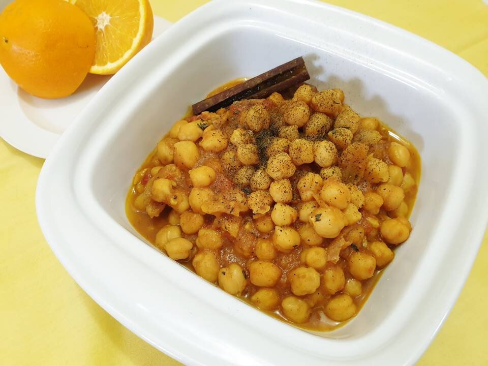 Spiced Chickpea Delight with Dates, Turmeric, and Almonds