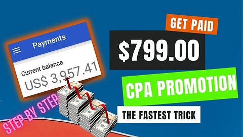 Get Paid $799.00 Today With Ads, CPA Marketing Fast Trick, Digital Marketing Company