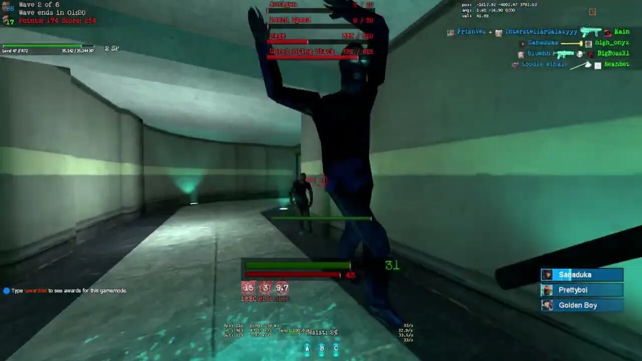 Garry's Mod Zombie Survival: full round of melee maining on Zs_Arbiet_Communications