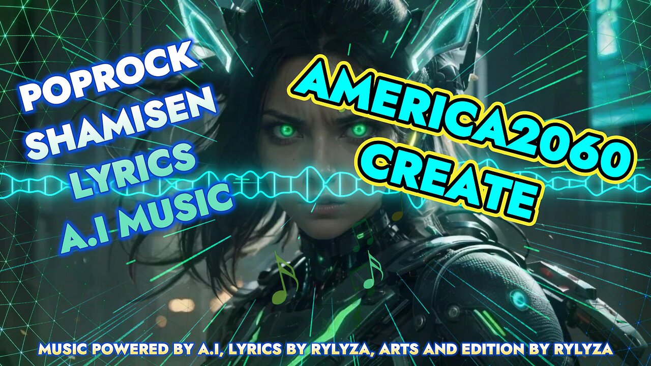 AMERICA2060 - CREATE - POPROCK SHAMISEN BAGPIPE LYRICS A.I MUSIC