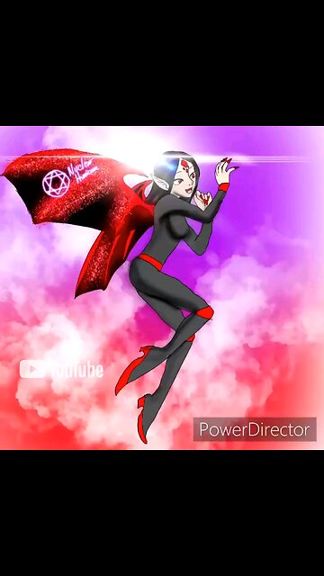 vampire flying through a red sky