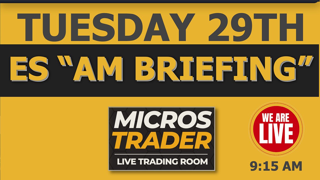 ES / MES Trading Room: ✏️ Mark These Levels: Tuesday "AM Briefing"