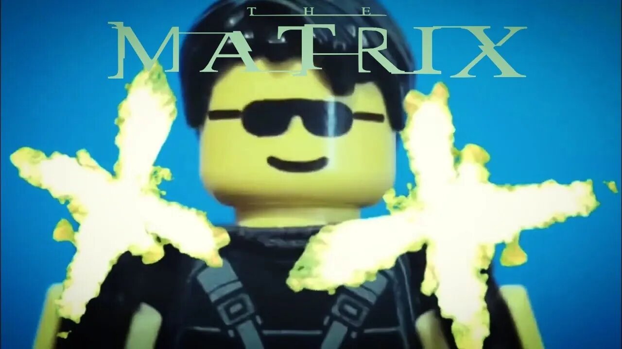 The Matrix dodging bullets in Lego