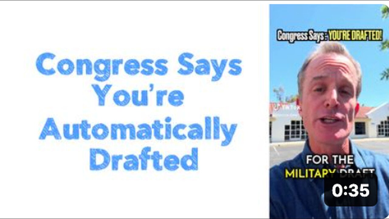 Congress Says You’re Automatically Drafted