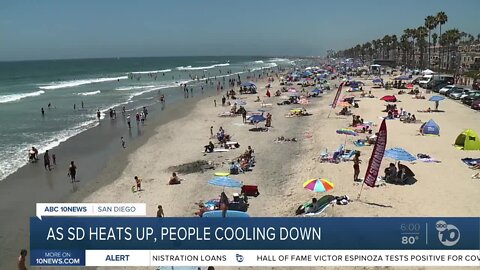 As San Diego heats up, people cooling down