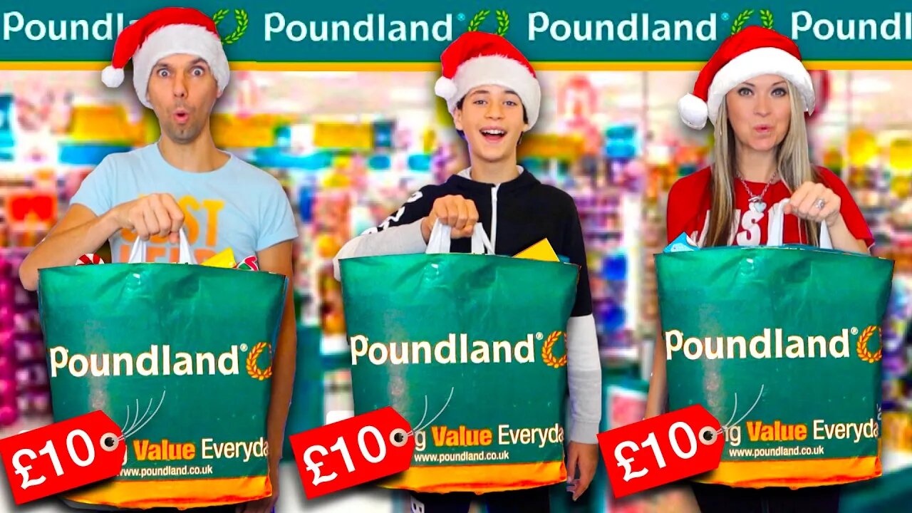 Christmas POUNDLAND gift SHOPPING challenge! 🎁 £10 budget!