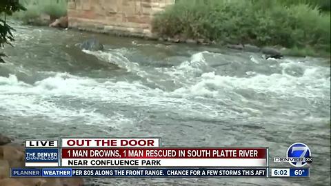 1 drowned, 1 rescued from South Platte River in Denver