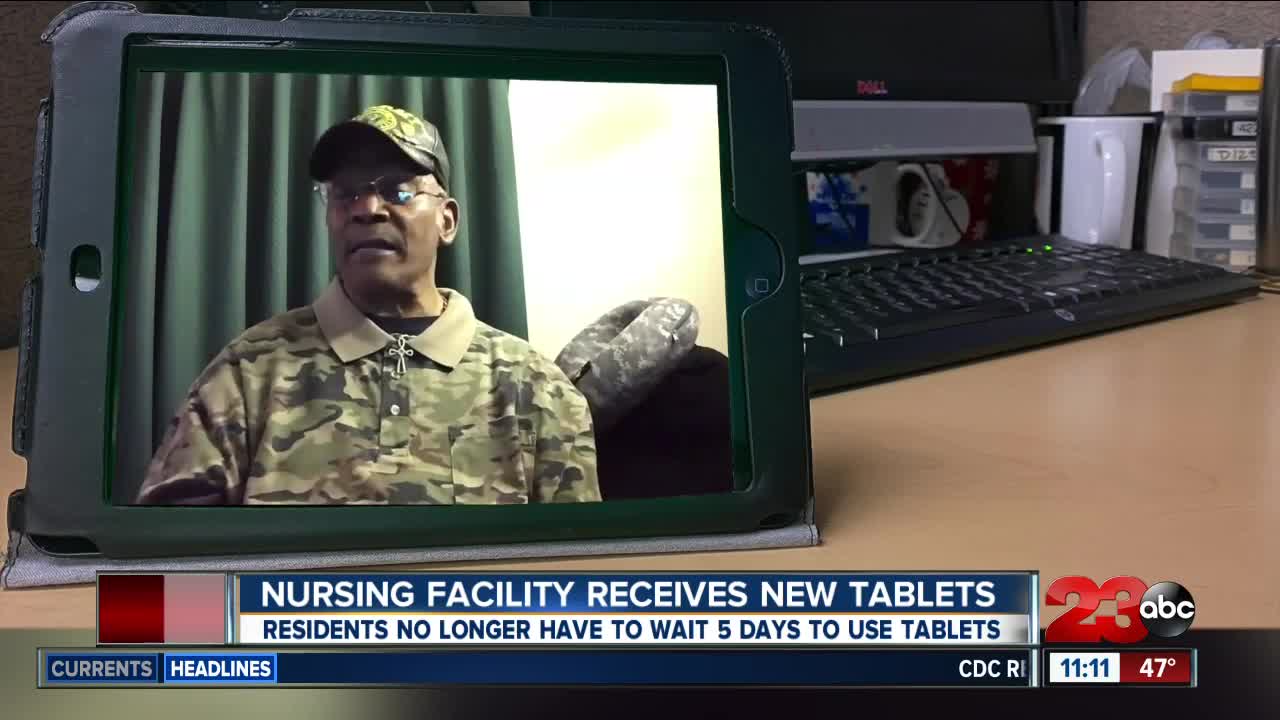 Bakersfield senior living facility receives donated tablets from the community, veterans can keep in touch with families