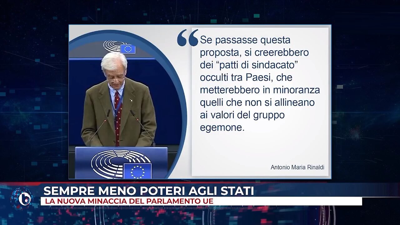 🔴Sempre meno potere agli Stati. Unico NO italiano ad opporsi è quello dell'On. Antonio Maria Rinaldi