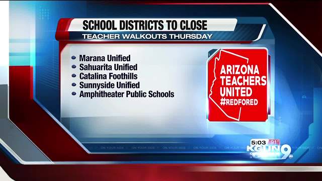 Southern AZ school districts plan for walkout