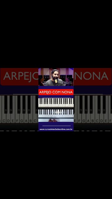 Arpejo com nona - Aula de Teclado