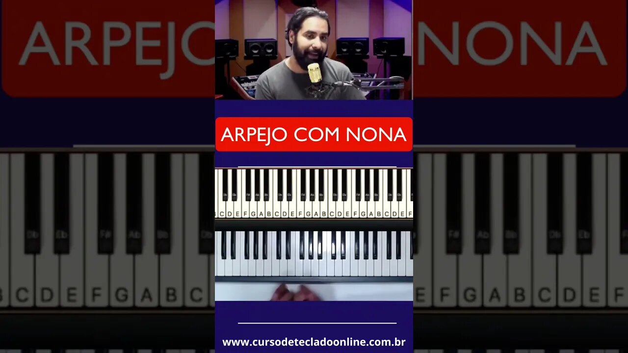 Arpejo com nona - Aula de Teclado