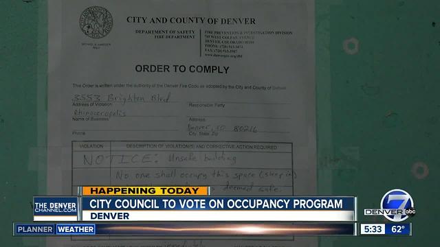 Denver safe occupancy program