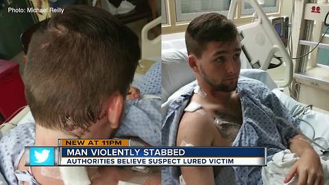 Wesley Chapel man stabbed 18 times speaks from ICU, suspect on the run