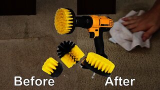 Detailing drill Brushes review cleaning carpet and upholstery