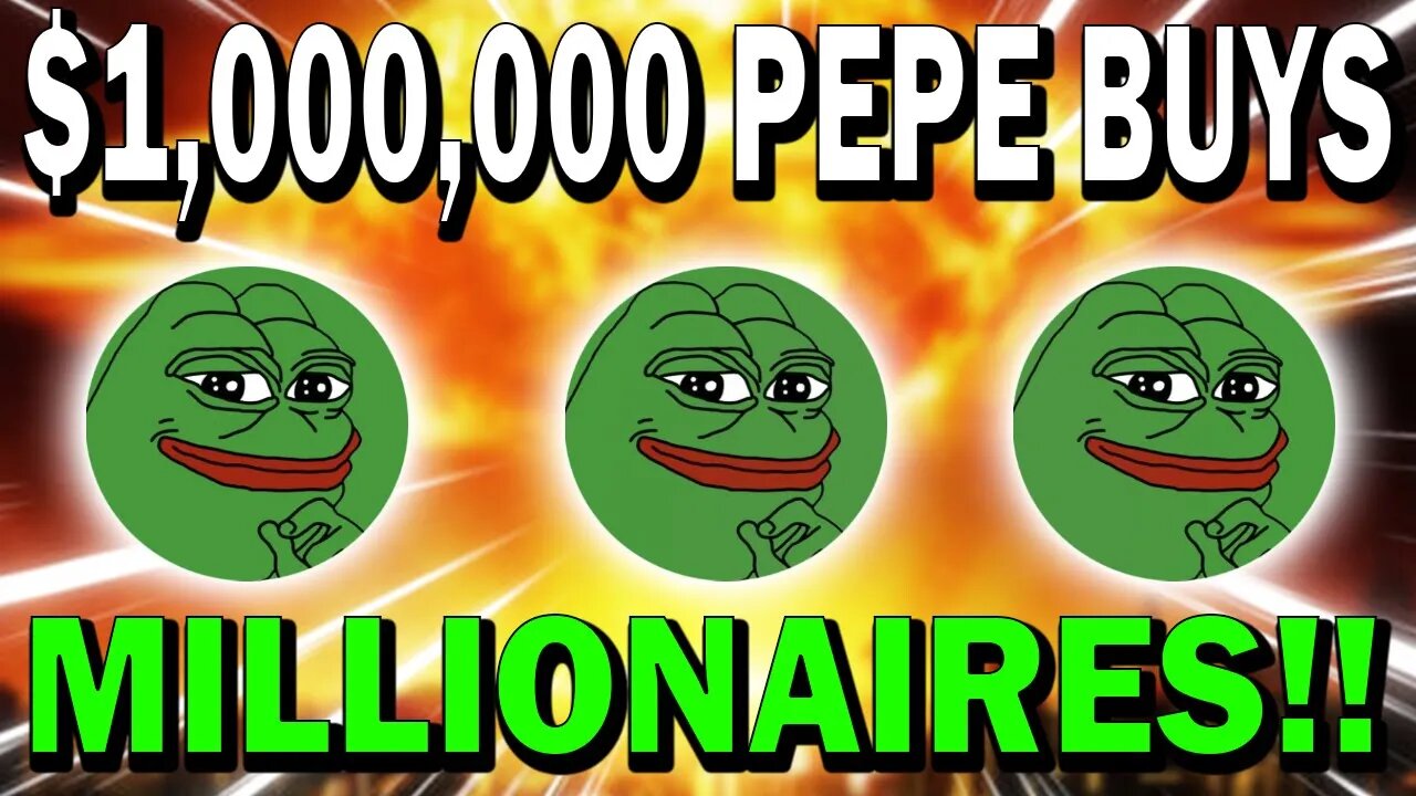 PEPE COIN HOLDERS!! $1,000,000 BUYS HAPPENING IN PEPE COIN!! THIS IS HUUUUUUGEEEEE!!