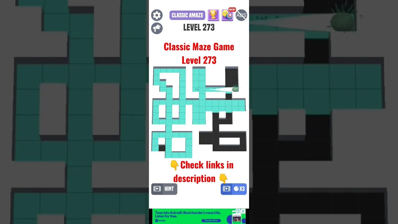 Classic Maze Game Level 273. #shorts