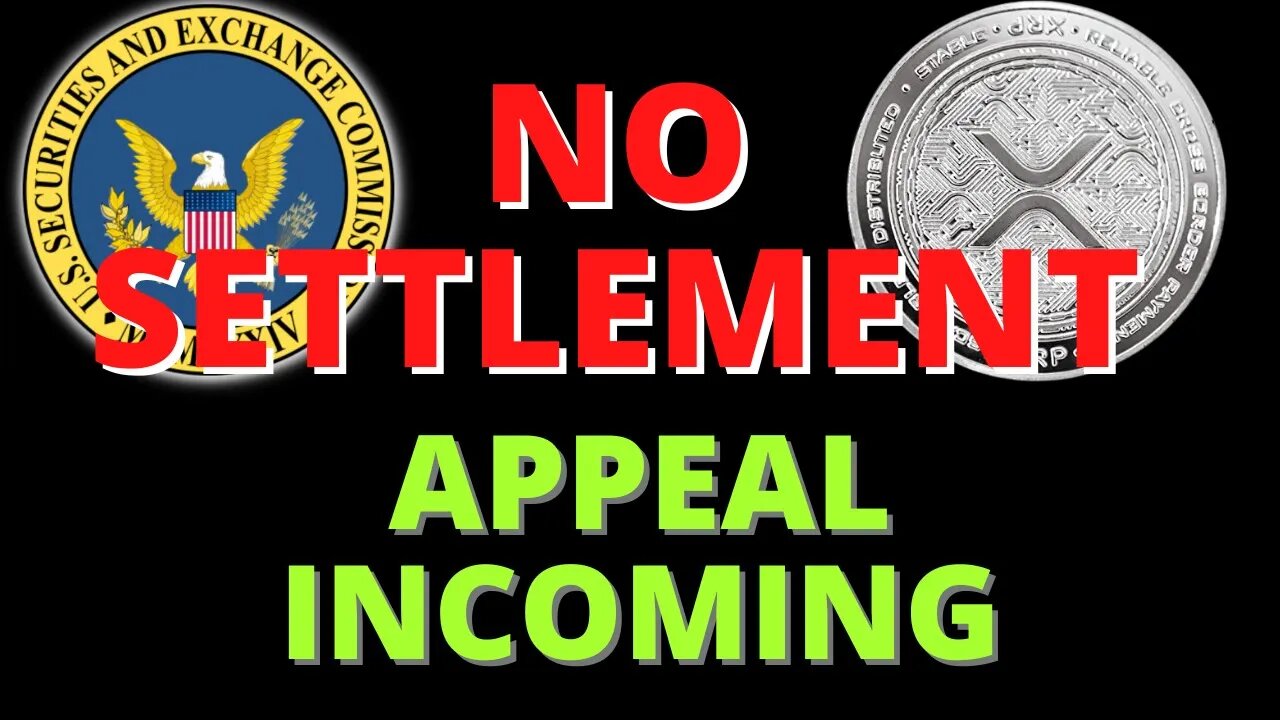 NO SETTLEMENT SEC to File request for interlocutory APPEAL Within 2 WEEKS? | The Saga Continues