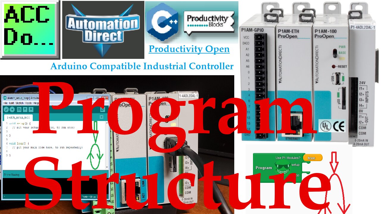 Productivity Open P1AM Industrial Arduino Program Structure