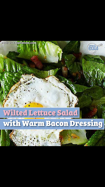 Wilted Lettuce Salad with Warm Bacon Dressing
