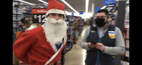 SANTA CLAUSE KICKED OUT OF WAL-MART