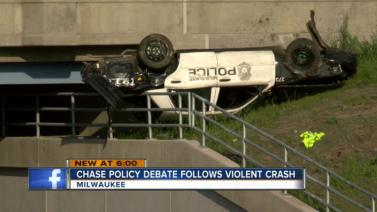 Chase policy debate follows violent crash