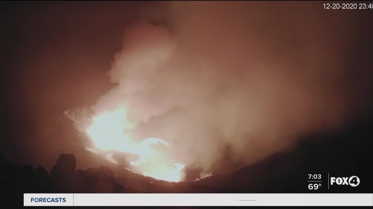 Kilauea volcano erupts