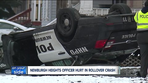 Newburgh Heights officer hurt in rollover crash