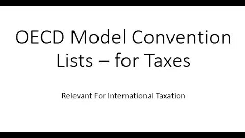 OECD Model Tax Convention Lists