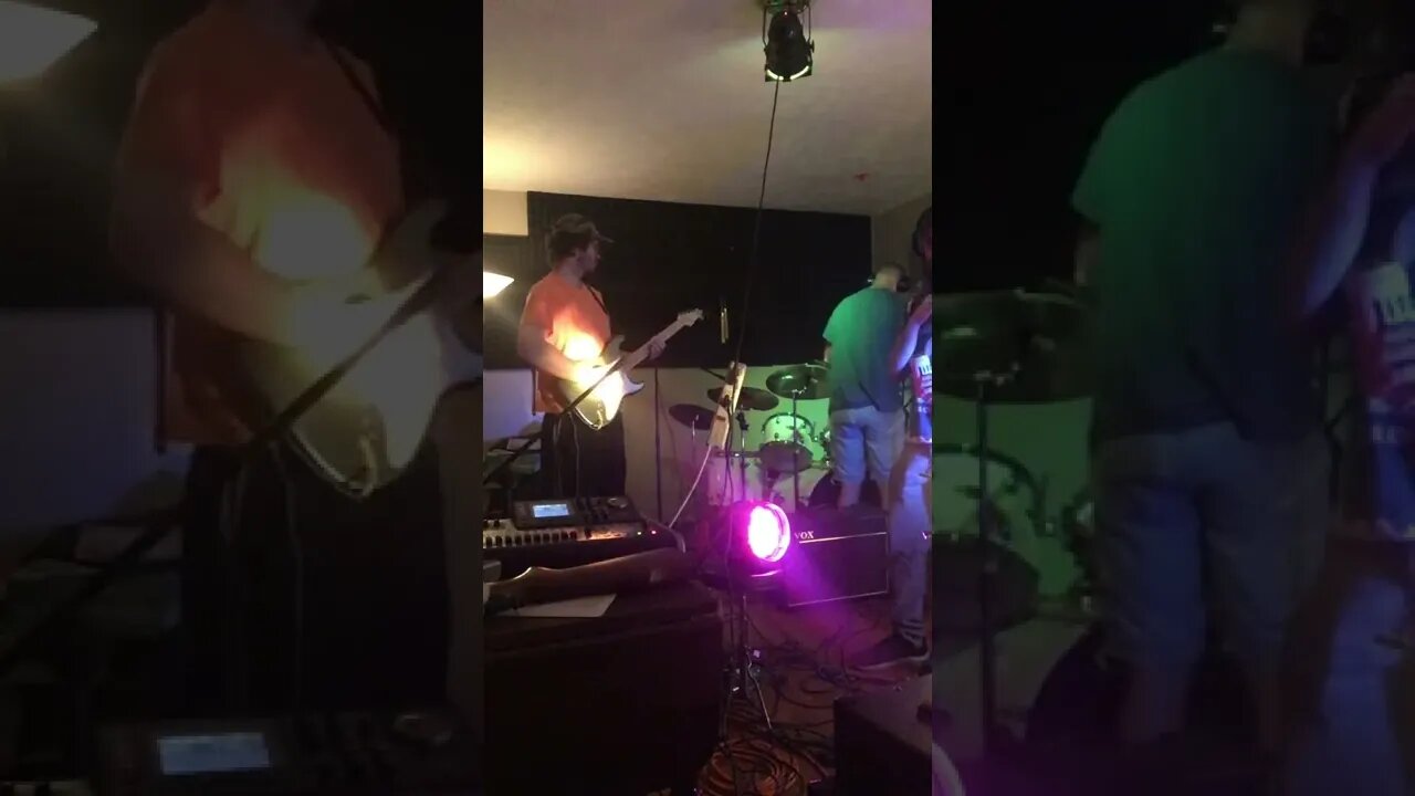 Jake making new riffs during setup