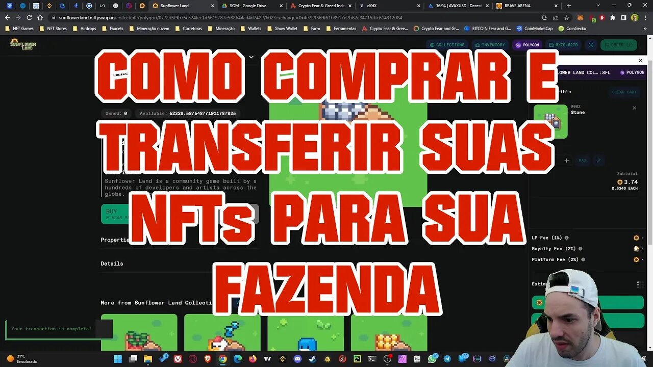 Sunflower Land - Como Transferir itens para fazenda [COMPRA/VENDA NFT]