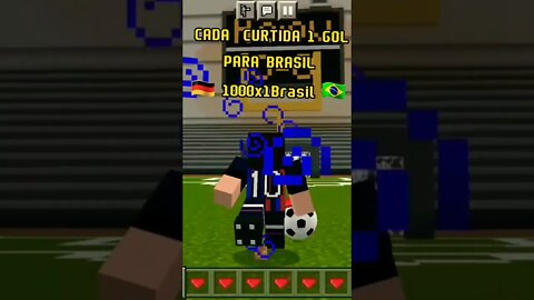 Cada curtida 1 gol para BRASIL!!!! 🇧🇷🤯😱 #viral #minecraft #shorts