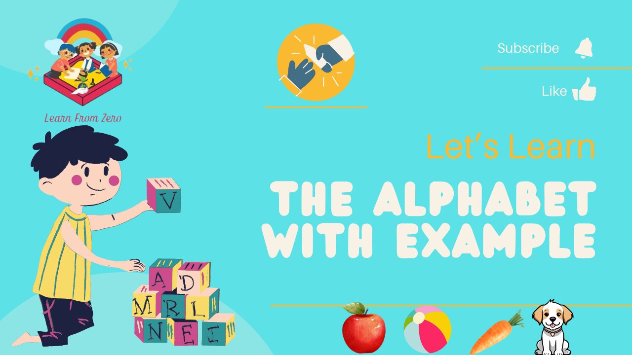 Learn the Alphabet with Fun Examples for Each Letter! A for Apple!