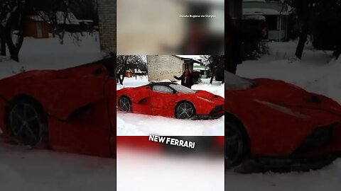 He Made A Ferrari Out of Snow! 😲