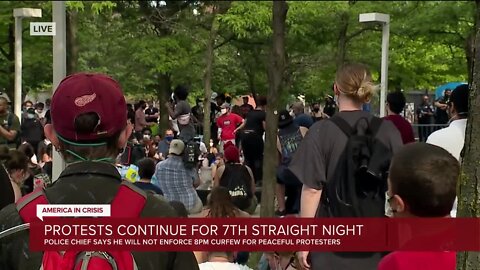 Marchers take to the streets on the 7th day of protests in Detroit