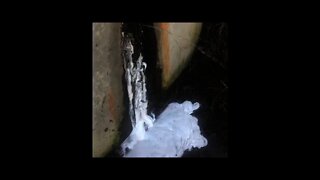 leaking concrete water tank repair process - this video shows how to repair leaking tanks.