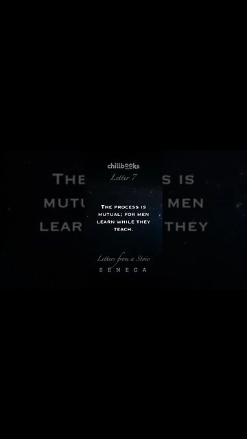 “Associate with those who will make a better person out of you” - Letters from a #Stoic #Shorts