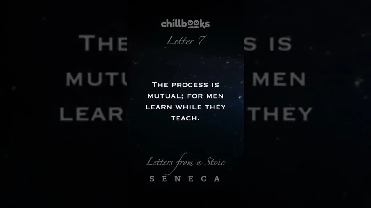 “Associate with those who will make a better person out of you” - Letters from a #Stoic #Shorts