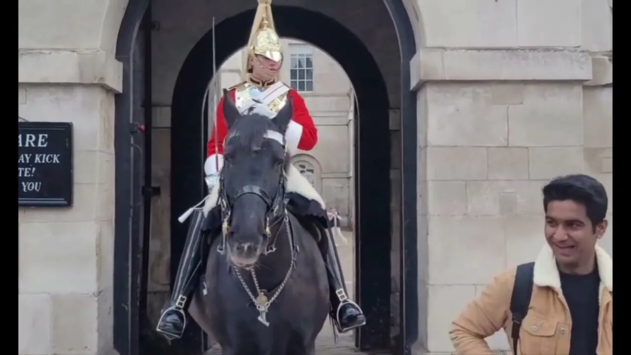 Get back shouts and and tourist's reactions #horseguardsparade