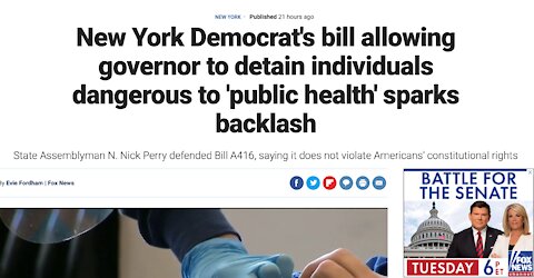 20210104 - NY State Bill Allows for the Detention of "Public Health" threats