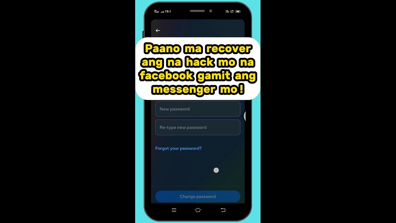 Paano marecover ang na hack na facebook gamit ang messenger